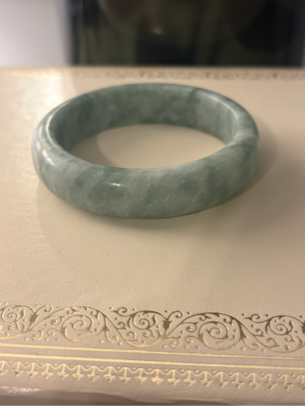 Seafoam Green Jade Bangle Bracelet - Women Jewelry